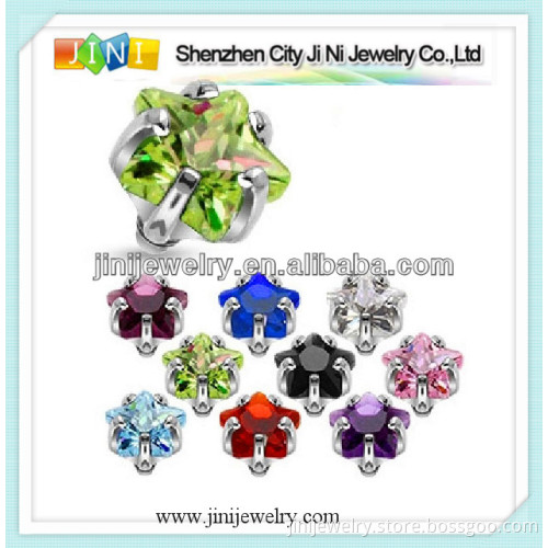 star top dermal piercing